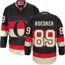 Men Reebok Ottawa Senators #89 Mikkel Boedker Authentic Black Third NHL Jersey