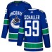 Men Adidas Vancouver Canucks #59 Tim Schaller Authentic Blue Home NHL Jersey