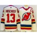 Men New Stitched Jersey Devils #13 Nico Hischier White 2022 Reverse Retro Authentic Stitched Jersey