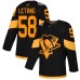 Men Adidas Pittsburgh Penguins #58 Kris Letang Black Authentic 2019 Stadium Series Stitched NHL Jersey