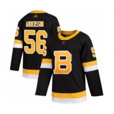 Men Boston Bruins #56 Axel Andersson Authentic Black Alternate Hockey Stitched Jersey