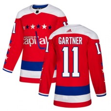 Men Adidas Washington Capitals #11 Mike Gartner Authentic Red Alternate NHL Jersey