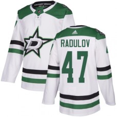 Men Adidas Dallas Stars #47 Alexander Radulov White Road Authentic Stitched NHL Jersey