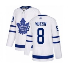 Men Toronto Maple Leafs #8 Jake Muzzin Authentic White Away Hockey Stitched Jersey