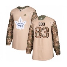 Men Toronto Maple Leafs #83 Cody Ceci Authentic Camo Veterans Day Practice Hockey Stitched Jersey