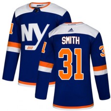 Men Adidas New York Islanders #31 Billy Smith Premier Blue Alternate NHL Jersey