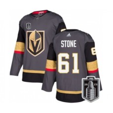 Men Vegas Golden Knights #61 Mark Stone Gray 2023 Stanley Cup Final Stitched Jersey