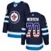 Men Adidas Winnipeg Jets #70 Joe Morrow Authentic Navy Blue USA Flag Fashion NHL Jersey