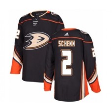 Men Adidas Anaheim Ducks #2 Luke Schenn Premier Black Home NHL Jersey