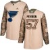 Men Adidas St. Louis Blues #57 David Perron Authentic Camo Veterans Day Practice NHL Jersey