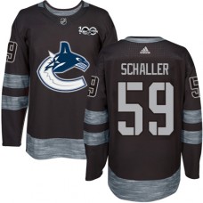 Men Adidas Vancouver Canucks #59 Tim Schaller Authentic Black 1917-2017 100th Anniversary NHL Jersey