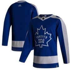 Men Toronto Maple Leafs adidas Blank Blue 2020-21 Reverse Retro Authentic Stitched Jersey