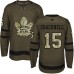 Men Adidas Toronto Maple Leafs #15 Adam Cracknell Authentic Green Salute to Service NHL Jersey