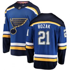 Men St. Louis Blues #21 Tyler Bozak Fanatics Branded Royal Blue Home Breakaway NHL Jersey