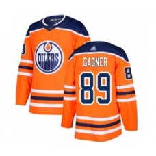 Men Edmonton Oilers #89 Sam Gagner Authentic Orange Home Hockey Stitched Jersey