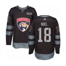 Men Florida Panthers #18 Serron Noel Authentic Black 1917-2017 100th Anniversary Hockey Stitched Jersey