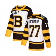 Men Boston Bruins #77 Ray Bourque Authentic White Winter Classic 2019 Stanley Cup Final Bound Hockey Jersey