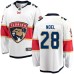 Men Florida Panthers #28 Serron Noel Authentic White Away Fanatics Branded Breakaway NHL Jersey