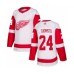 Men Detroit Red Wings #24 Antti Tuomisto Authentic White Away Hockey Stitched Jersey