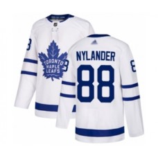 Men Toronto Maple Leafs #88 William Nylander Authentic White Away Hockey Stitched Jersey