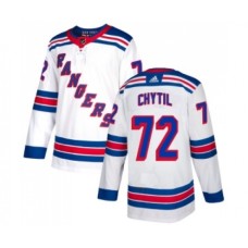 Men New York Rangers #72 Filip Chytil White Stitched Adidas Jersey