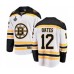 Men Boston Bruins #12 Adam Oates Authentic White Away Fanatics Branded Breakaway 2019 Stanley Cup Final Bound Hockey Jersey