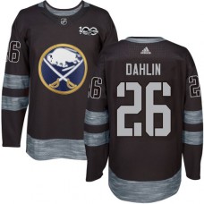 Men Adidas Buffalo Sabres #26 Rasmus Dahlin Authentic Black 1917-2017 100th Anniversary NHL Jersey