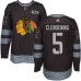 Men Adidas Chicago Blackhawks #5 Adam Clendening Authentic Black 1917-2017 100th Anniversary NHL Jersey