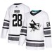 Men Adidas San Jose Sharks #28 Timo Meier White 2019 All-Star Game Parley Authentic Stitched NHL Jersey