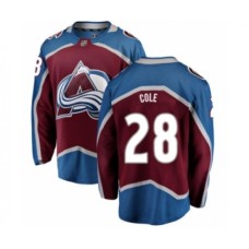 Men Colorado Avalanche #28 Ian Cole Authentic Maroon Home Fanatics Branded Breakaway NHL Jersey