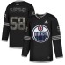 Men Adidas Edmonton Oilers #58 Anton Slepyshev Black Authentic Classic Stitched NHL Jersey