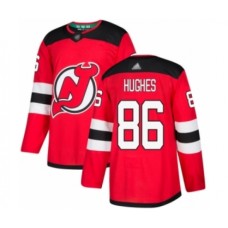 Men New Stitched Jersey Devils #86 Jack Hughes Authentic Red Home Hockey Stitched Jersey