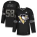 Men Adidas Pittsburgh Penguins #58 Kris Letang Black Authentic Classic Stitched NHL Jersey