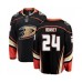 Men Anaheim Ducks #24 Carter Rowney Authentic Black Home Fanatics Branded Breakaway NHL Jersey