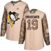 Men Adidas Pittsburgh Penguins #19 Derick Brassard Authentic Camo Veterans Day Practice NHL Jersey