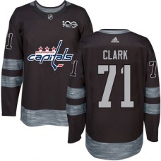 Men Adidas Washington Capitals #71 Kody Clark Authentic Black 1917-2017 100th Anniversary NHL Jersey