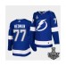 Men Adidas Lightning #77 Victor Hedman Blue Home Authentic 2021 Stanley Cup Stitched Jersey