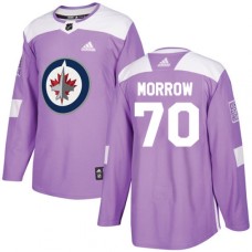 Men Adidas Winnipeg Jets #70 Joe Morrow Authentic Purple Fights Cancer Practice NHL Jersey