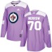 Men Adidas Winnipeg Jets #70 Joe Morrow Authentic Purple Fights Cancer Practice NHL Jersey