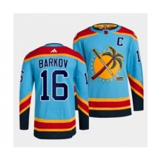 Men Florida Panthers #16 Aleksander Barkov Blue 2022 Reverse Retro Stitched Jersey