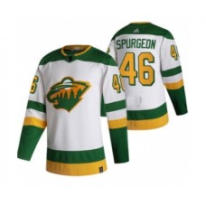 Men Minnesota Wild #46 Jared Spurgeon White 2020-21 Reverse Retro Alternate Hockey Stitched Jersey