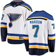 Men St. Louis Blues #7 Patrick Maroon Fanatics Branded White Away Breakaway NHL Jersey