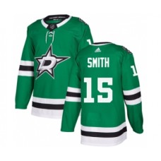 Men Dallas Stars #15 Craig Smith Green Stitched Jersey