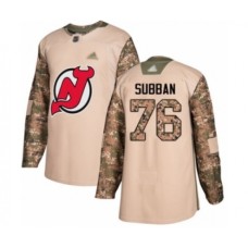 Men New Stitched Jersey Devils #76 P. K. Subban Authentic Camo Veterans Day Practice Hockey Stitched Jersey