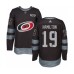 Men Adidas Carolina Hurricanes #19 Dougie Hamilton Authentic Black 1917-2017 100th Anniversary NHL Jersey