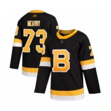 Men Boston Bruins #73 Charlie McAvoy Authentic Black Alternate Hockey Stitched Jersey