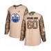 Men Edmonton Oilers #60 Markus Granlund Authentic Camo Veterans Day Practice Hockey Stitched Jersey