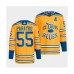 Men St. Louis Blues #55 Colton Parayko Yellow 2022-23 Reverse Retro Stitched Jersey