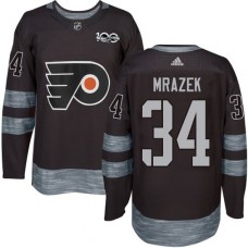 Men Adidas Philadelphia Flyers #34 Petr Mrazek Premier Black 1917-2017 100th Anniversary NHL Jersey