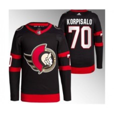 Men Ottawa Senators #70 Joonas Korpisalo Black Stitched Jersey